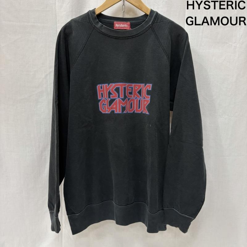 ヒステリックグラマー HYSTERIC GLAMOUR トレーナー 長袖 90s ロゴ スウェット トレーナー FREE 黒 / ブラック / black レディース USED 古着 中古 50170225