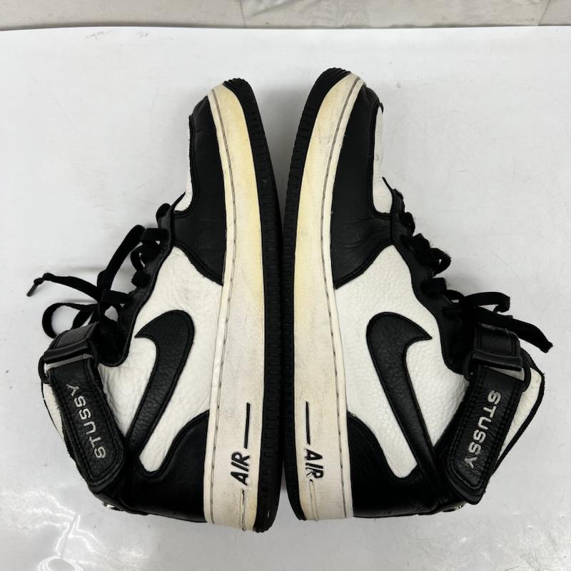 ナイキ NIKE スニーカー スニーカー ×STUSSY ステューシー AIR FORCE 1  07 MID SP DJ7840-002 26.5cm 白 / ホワイト / white X 黒 / ブラック / black メンズ USED 古着 中古 50170233