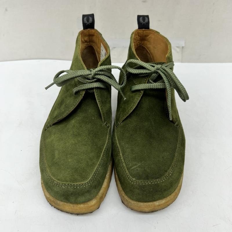 フレッドペリー FRED PERRY ブーツ 一般 Padmore & Barnes コラボ スエード チャッカブーツ UK：7 オリーブグリーン / オリーブグリーン / メンズ USED 古着 中古 50170234