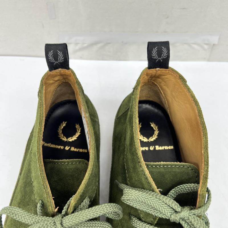 フレッドペリー FRED PERRY ブーツ 一般 Padmore & Barnes コラボ スエード チャッカブーツ UK：7 オリーブグリーン / オリーブグリーン / メンズ USED 古着 中古 50170234