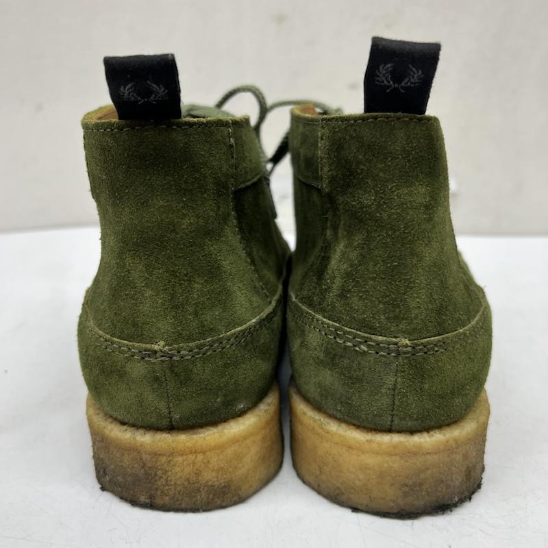 フレッドペリー FRED PERRY ブーツ 一般 Padmore & Barnes コラボ スエード チャッカブーツ UK：7 オリーブグリーン / オリーブグリーン / メンズ USED 古着 中古 50170234