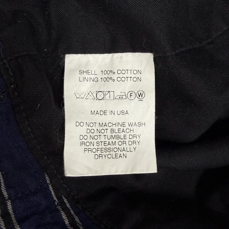 エンジニアードガーメンツ Engineered Garments 帽子 ハット レジメンタル ストライプ デザイン 切り替え バケットハット パッチワーク Lsize USA製 - ストライプ 紺 / ネイビー / navy X えんじ / ワインレッド / dark red メンズ USED 古着 中古 50170239