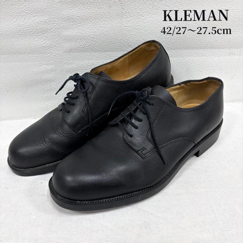 クレマン KLEMAN 革靴 革靴 PASTANI パスタン プレーントゥ レザー シューズ フランス製 42 27.0cm 無地 黒 / ブラック / black メンズ USED 古着 中古 50170241