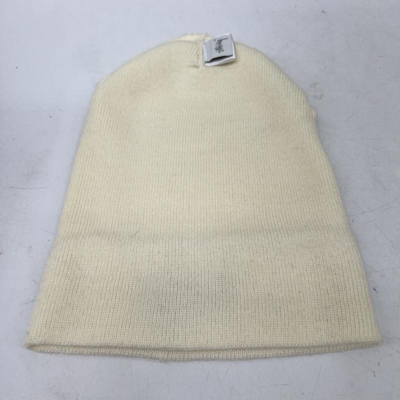 ステューシー STUSSY 帽子 ニット帽 ロゴ ビーニー - 白 / ホワイト / white メンズ USED 古着 中古 50170246