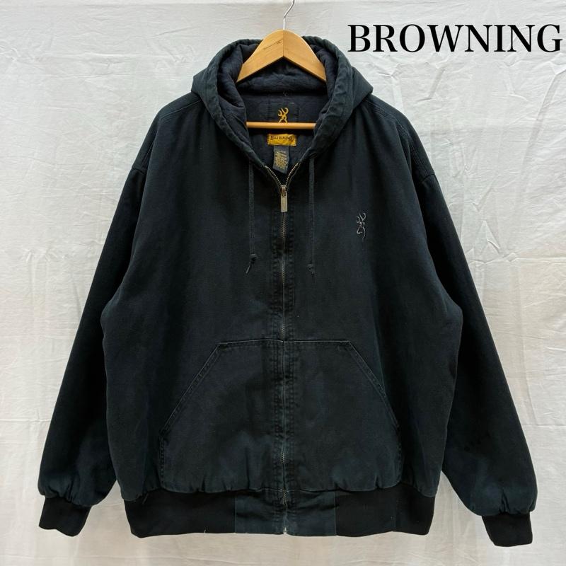 ヴィンテージ VINTAGE ジャケット、上着 ジャンパー、ブルゾン Browning ブローニング 中綿 キルティング ダック パーカー ワーク ジャケット XL メンズ USED 古着 中古 50170248