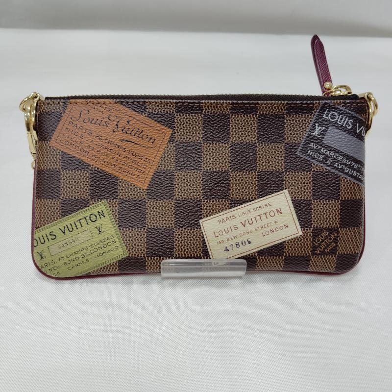 ルイヴィトン LOUIS VUITTON ハンドバッグ ハンドバッグ ハンドバッグ ダミエ エベヌ ポシェット ミラ ラベルコレクション MM N63080 茶 / ブラウン / brown レディース USED 古着 中古 50170279