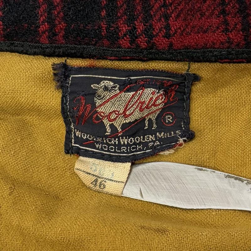 ウールリッチ WOOLRICH ジャケット、上着 ジャンパー、ブルゾン 50s 503 バッファロー チェック マッキーノ ジャケット 46 黒 / ブラック / black X 赤 / レッド / red メンズ USED 古着 中古 50170284