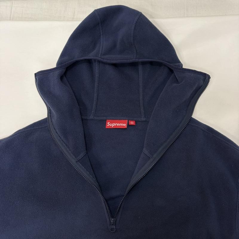シュプリーム Supreme パーカー 長袖 25AW Polartec Face Mask Half Zip Hooded Sweatshirt ハーフ ジップ フードパーカー XL 紺 / ネイビー / navy メンズ USED 古着 中古 50170305