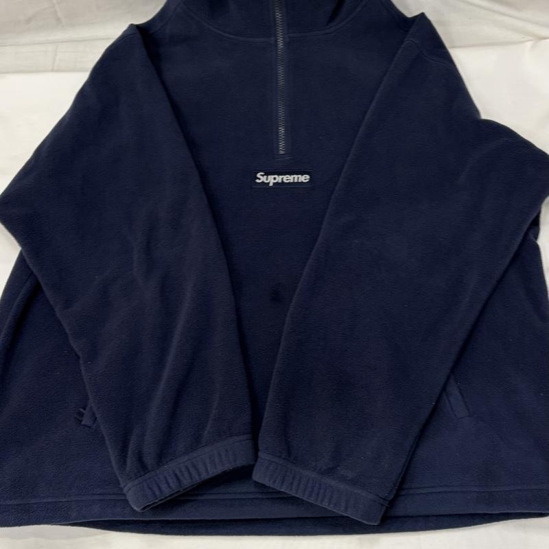 シュプリーム Supreme パーカー 長袖 25AW Polartec Face Mask Half Zip Hooded Sweatshirt ハーフ ジップ フードパーカー XL 紺 / ネイビー / navy メンズ USED 古着 中古 50170305