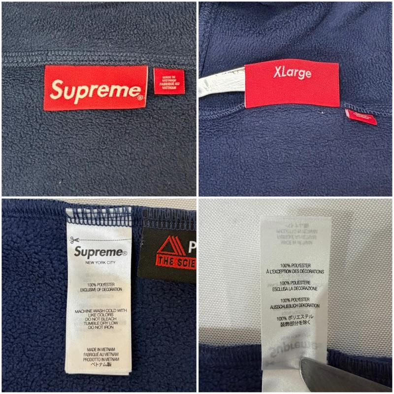シュプリーム Supreme パーカー 長袖 25AW Polartec Face Mask Half Zip Hooded Sweatshirt ハーフ ジップ フードパーカー XL 紺 / ネイビー / navy メンズ USED 古着 中古 50170305