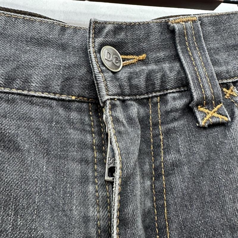 ドルチェアンドガッバーナ DOLCE&GABBANA パンツ デニム、ジーンズ メタル ロゴ プレート ブラック デニム パンツ 14CLASSIC G3PRTD 46 黒 / ブラック / black X 灰 / グレー / gray メンズ USED 古着 中古 50170354