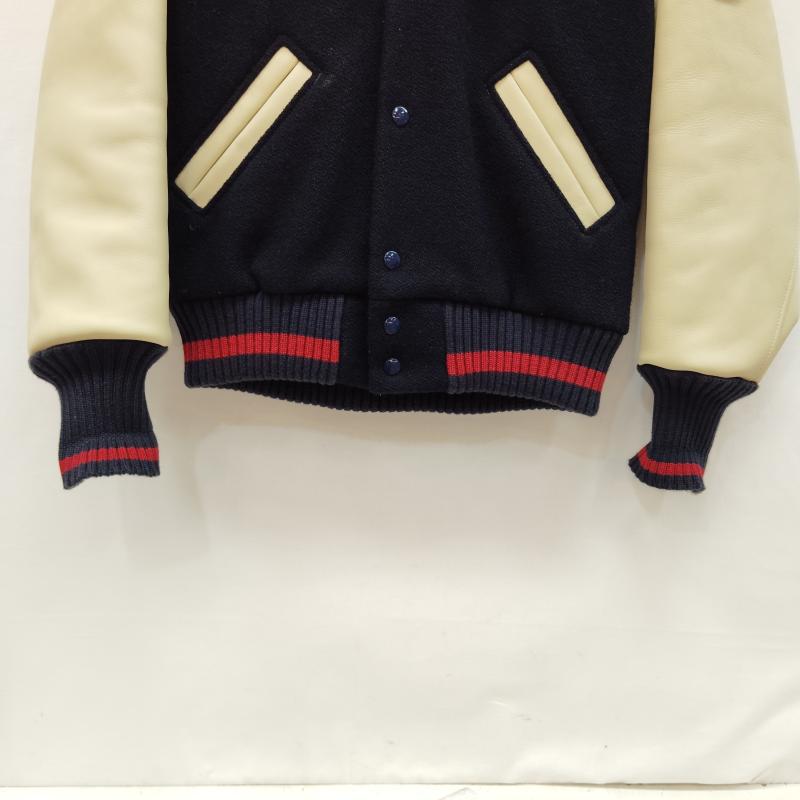 ウエアハウス WAREHOUSE ジャケット、上着 ジャンパー、ブルゾン スタジャン Lot 2129 フルレター アワード ジャケット 42 オフホワイト / オフホワイト / X 紺 / ネイビー / navy X 赤 / レッド / red メンズ USED 古着 中古 50170368