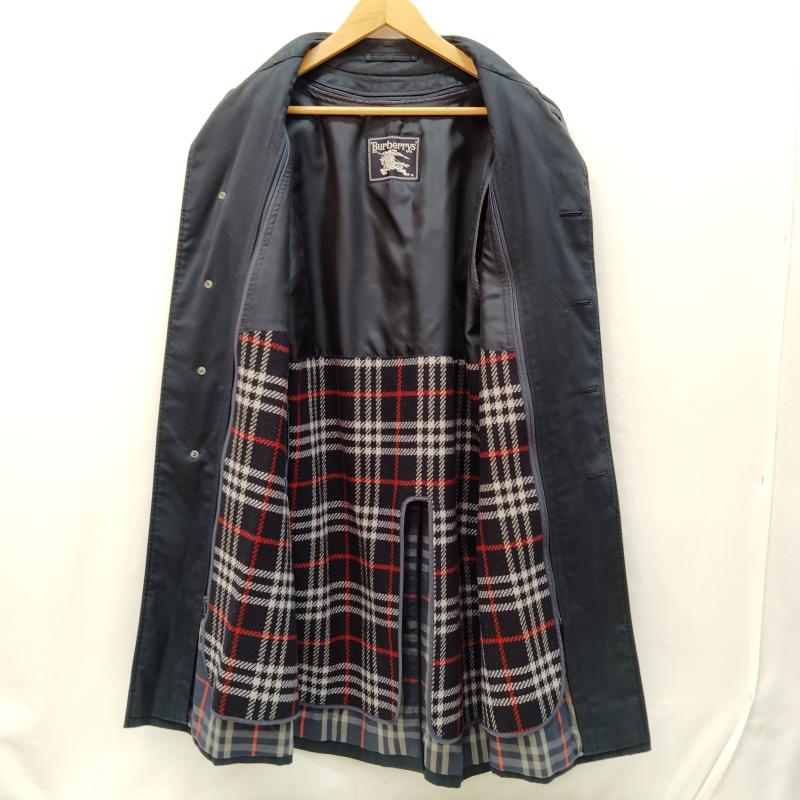 バーバリーズ BURBERRYS コート コート一般 ステンカラーコート バルマカーンコート フライフロント - 紺 / ネイビー / navy メンズ USED 古着 中古 50170369