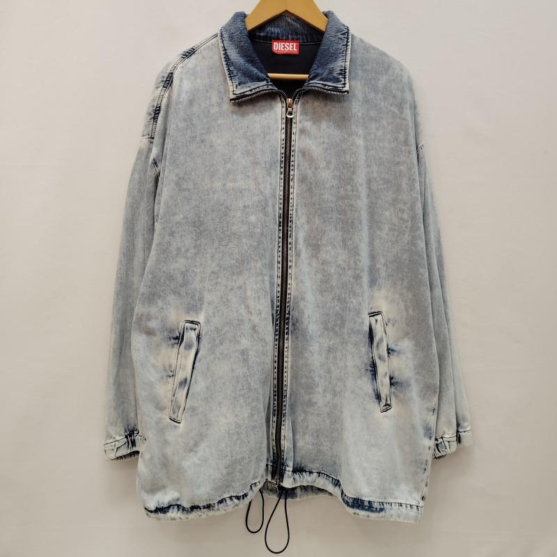 ディーゼル DIESEL ジャケット、上着 ジャケット、ブレザー 24AW オーバルD ジップアップ デニム ジャケット D-KRAP-S1 S 水色 / ライトブルー / メンズ USED 古着 中古 50170376
