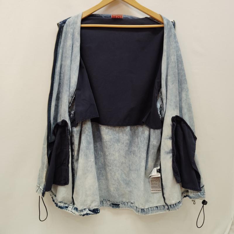 ディーゼル DIESEL ジャケット、上着 ジャケット、ブレザー 24AW オーバルD ジップアップ デニム ジャケット D-KRAP-S1 S 水色 / ライトブルー / メンズ USED 古着 中古 50170376