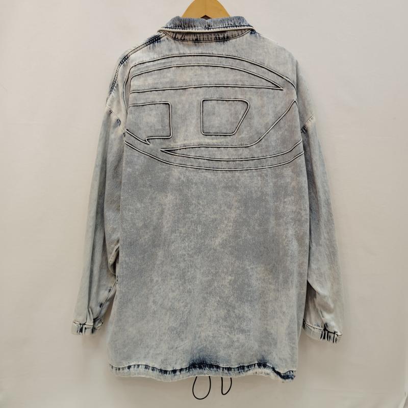 ディーゼル DIESEL ジャケット、上着 ジャケット、ブレザー 24AW オーバルD ジップアップ デニム ジャケット D-KRAP-S1 S 水色 / ライトブルー / メンズ USED 古着 中古 50170376