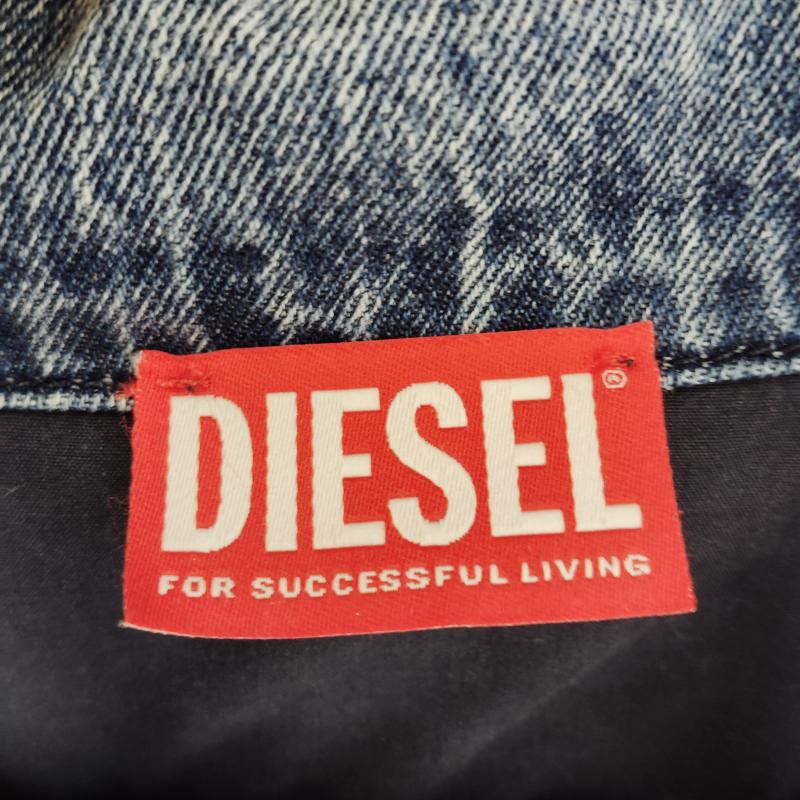 ディーゼル DIESEL ジャケット、上着 ジャケット、ブレザー 24AW オーバルD ジップアップ デニム ジャケット D-KRAP-S1 S 水色 / ライトブルー / メンズ USED 古着 中古 50170376
