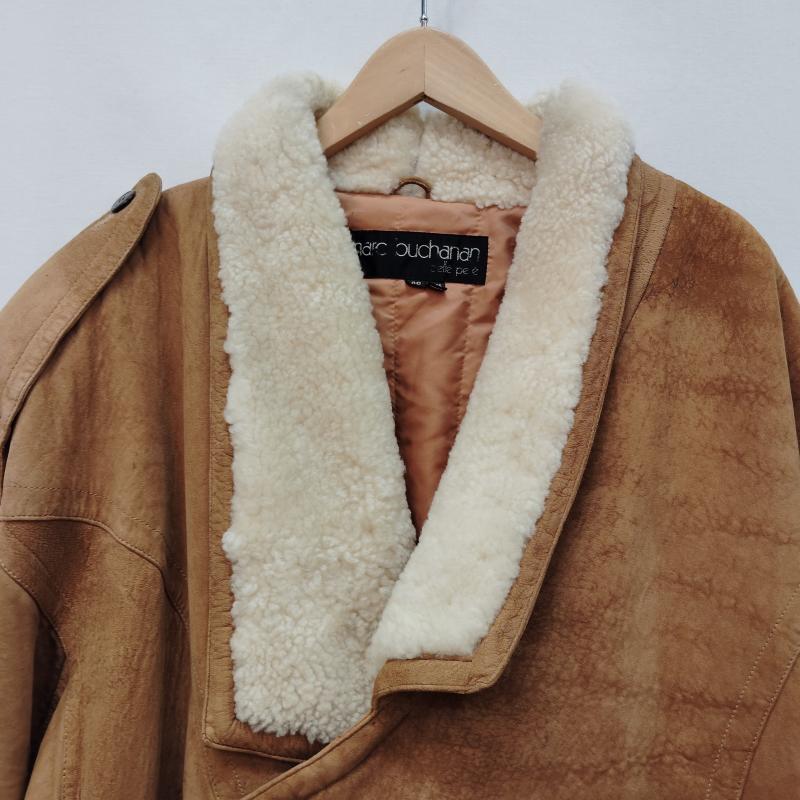 ペレペレ PELLEPELLE ジャケット、上着 レザージャケット ヴィンテージ スエード ムートン レザー ジャケット キャメル タン カラー マーク ブキャナン 40 茶 / ブラウン / brown メンズ USED 古着 中古 50170378