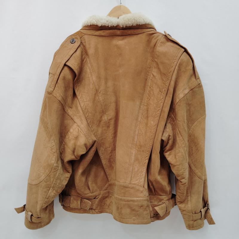 ペレペレ PELLEPELLE ジャケット、上着 レザージャケット ヴィンテージ スエード ムートン レザー ジャケット キャメル タン カラー マーク ブキャナン 40 茶 / ブラウン / brown メンズ USED 古着 中古 50170378