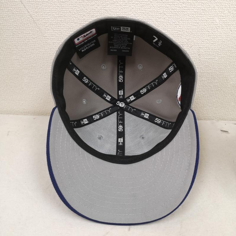 ニューエラ NEW ERA 帽子 キャップ Los Angeles Dodgers ロサンゼルス ドジャース MLB ベースボール キャップ - 灰 / グレー / gray X 青 / ブルー / blue メンズ USED 古着 中古 50170379