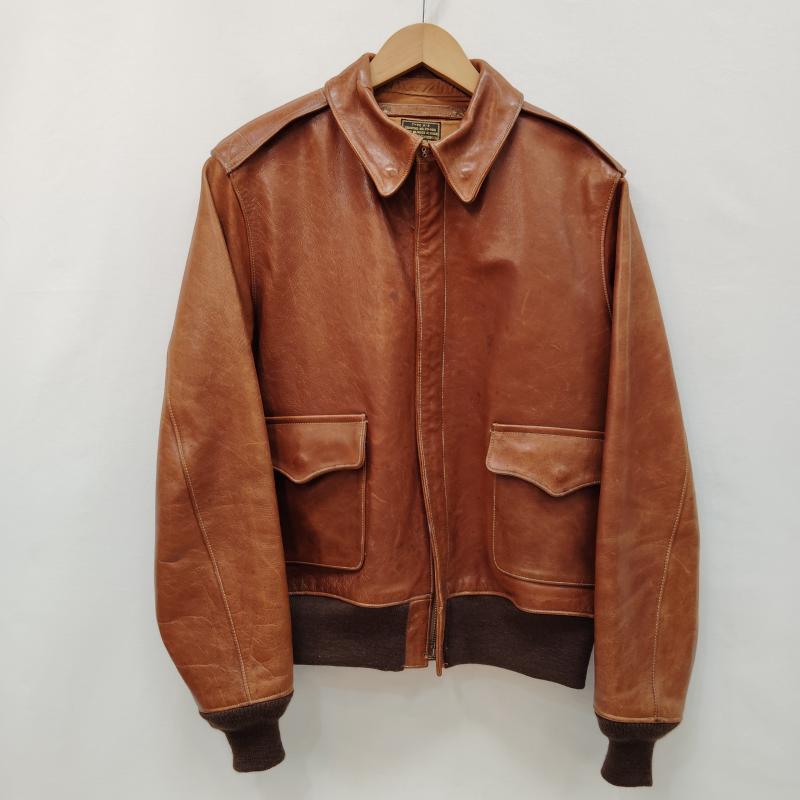 ラフウェアクロージング ROUGH WEAR CLOTHING ジャケット、上着 レザージャケット Type A-2 フライト ジャケット 馬革 ホースハイド 40 茶 / ブラウン / brown メンズ USED 古着 中古 50170381