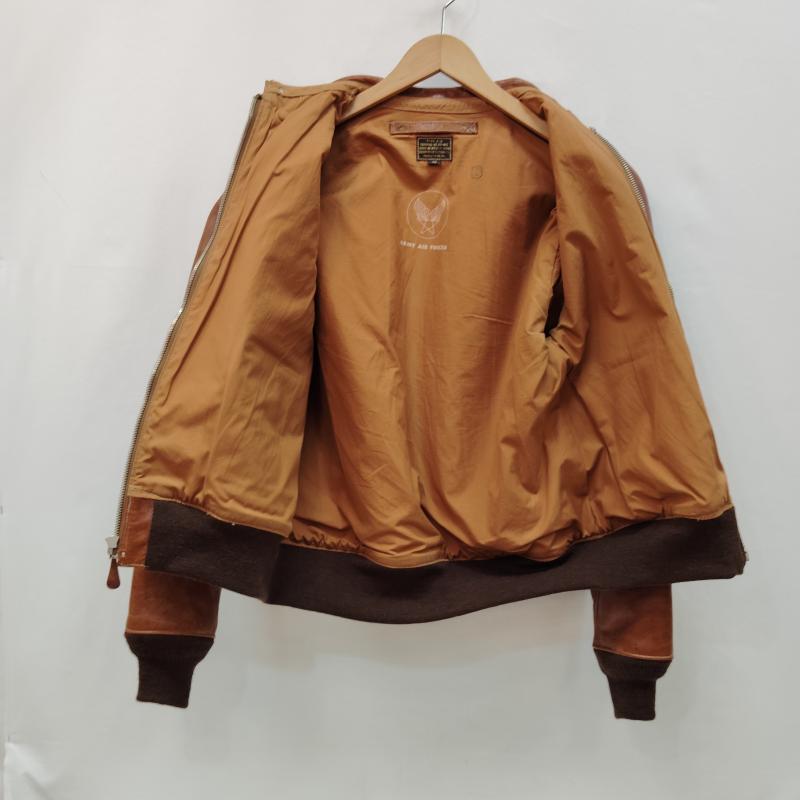 ラフウェアクロージング ROUGH WEAR CLOTHING ジャケット、上着 レザージャケット Type A-2 フライト ジャケット 馬革 ホースハイド 40 茶 / ブラウン / brown メンズ USED 古着 中古 50170381