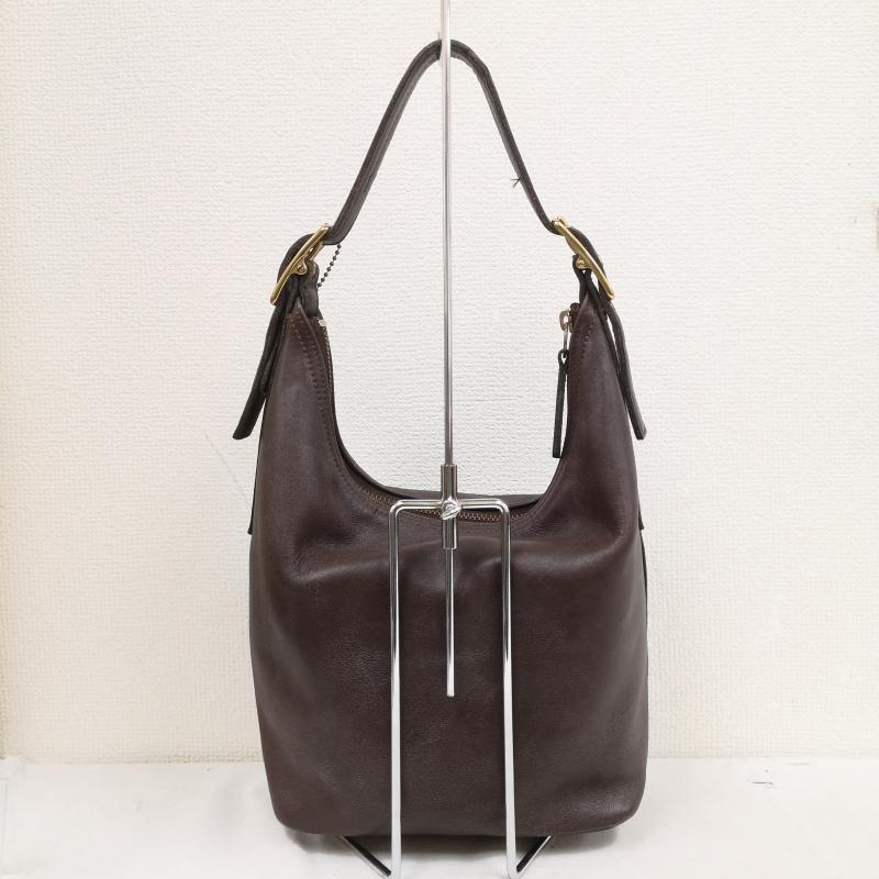 コーチ COACH ショルダーバッグ ショルダーバッグ オールド コーチ ワン ショルダー バッグ 9823 - えんじ / ワインレッド / dark red X 茶 / ブラウン / brown レディース USED 古着 中古 50170388