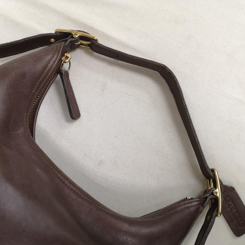 コーチ COACH ショルダーバッグ ショルダーバッグ オールド コーチ ワン ショルダー バッグ 9823 - えんじ / ワインレッド / dark red X 茶 / ブラウン / brown レディース USED 古着 中古 50170388