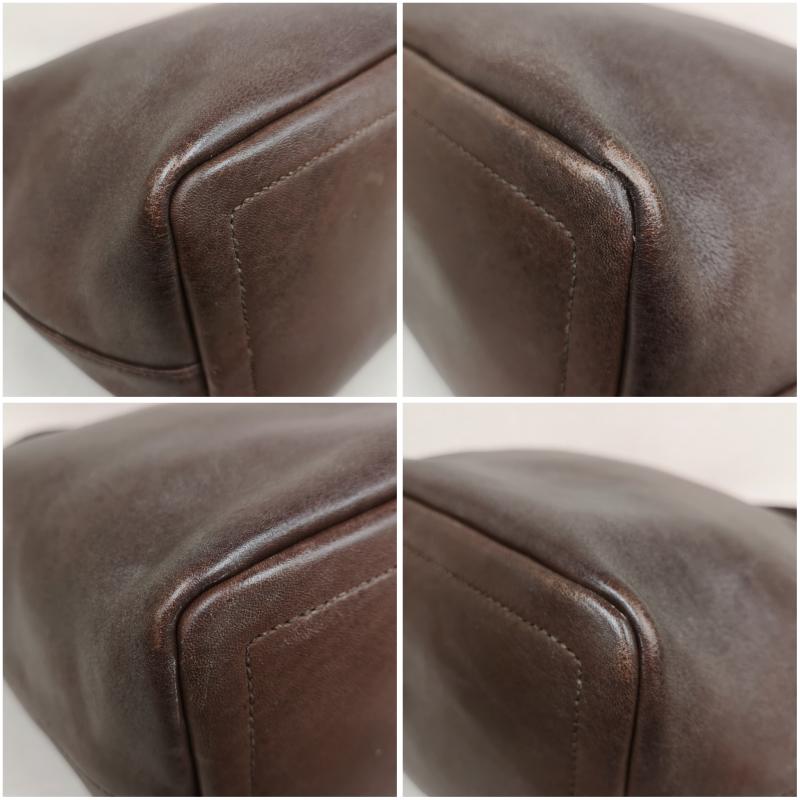 コーチ COACH ショルダーバッグ ショルダーバッグ オールド コーチ ワン ショルダー バッグ 9823 - えんじ / ワインレッド / dark red X 茶 / ブラウン / brown レディース USED 古着 中古 50170388