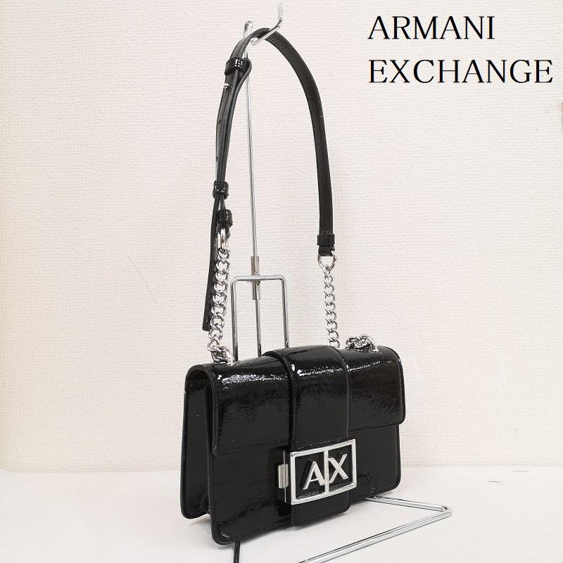 アルマーニエクスチェンジ ARMANI EXCHANGE ショルダーバッグ ショルダーバッグ ADE AX ロゴ チェーン ミニ ショルダー バック - 黒 / ブラック / black レディース USED 古着 中古 50170390