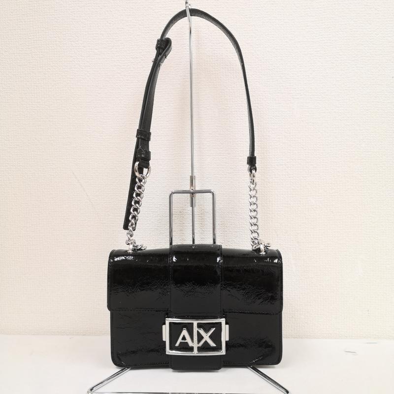アルマーニエクスチェンジ ARMANI EXCHANGE ショルダーバッグ ショルダーバッグ ADE AX ロゴ チェーン ミニ ショルダー バック - 黒 / ブラック / black レディース USED 古着 中古 50170390