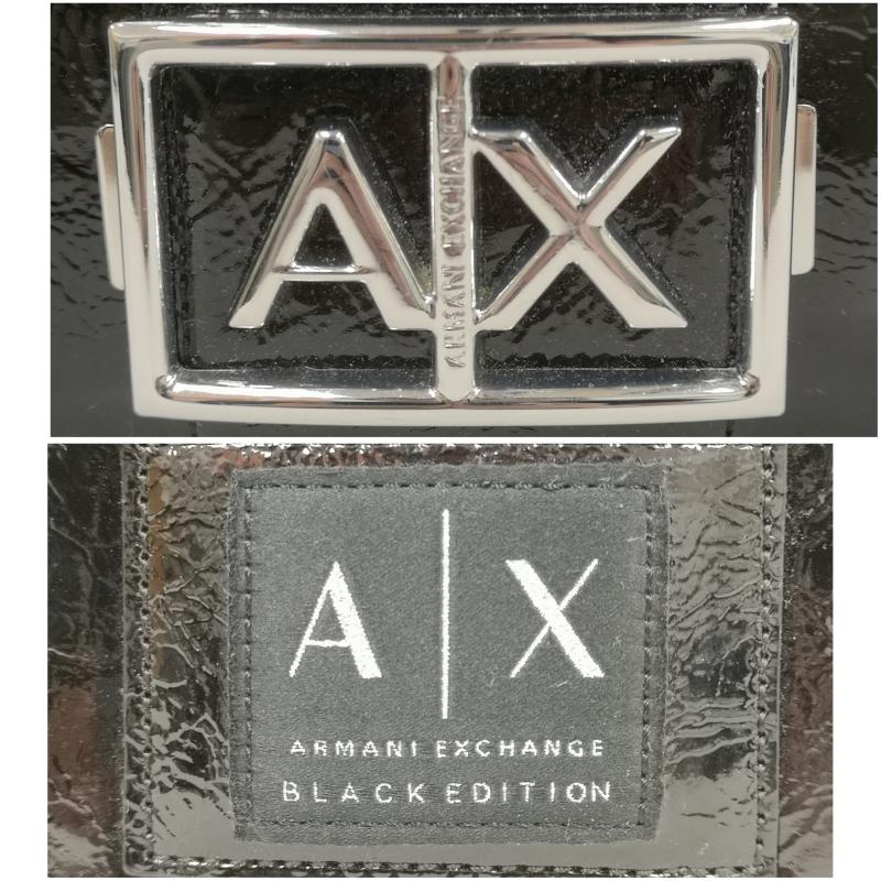 アルマーニエクスチェンジ ARMANI EXCHANGE ショルダーバッグ ショルダーバッグ ADE AX ロゴ チェーン ミニ ショルダー バック - 黒 / ブラック / black レディース USED 古着 中古 50170390