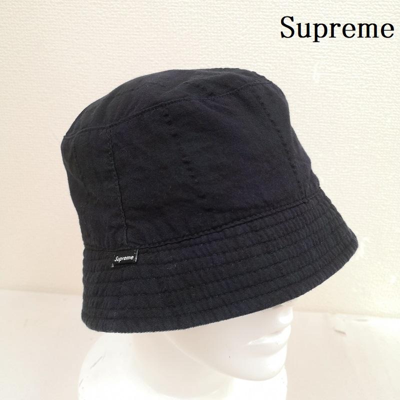 シュプリーム Supreme 帽子 ハット リバーシブル ２WAY チェック柄 バケット ハット - 黒 / ブラック / black X 灰 / グレー / gray メンズ USED 古着 中古 50170396