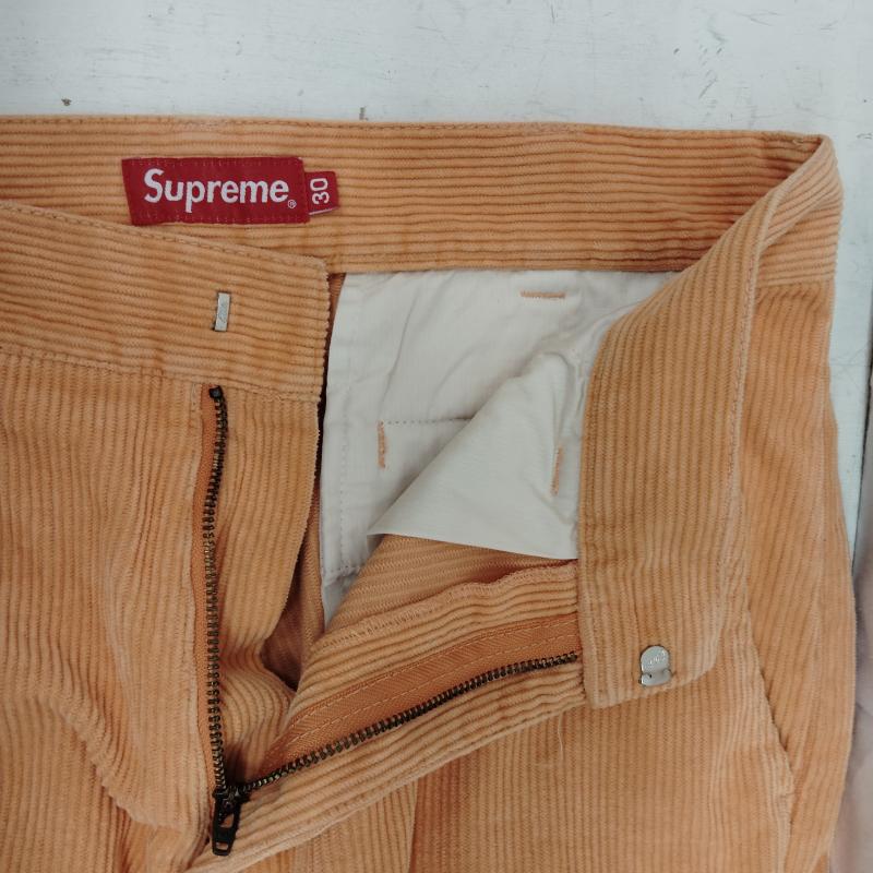 シュプリーム Supreme パンツ スラックス コーデュロイ製 ワーク パンツ ミニ ボックス ロゴ 30インチ 橙 / オレンジ / orange メンズ USED 古着 中古 50170397