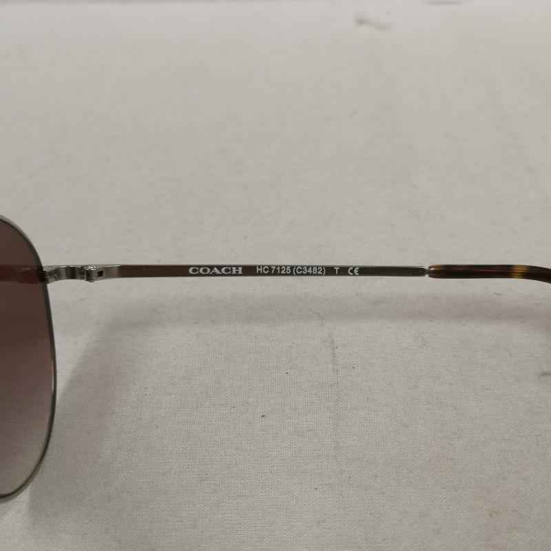 コーチ COACH めがね・サングラス サングラス ラウンド メタル サングラス HC7125 (C3482) - 茶 / ブラウン / brown レディース USED 古着 中古 50170400