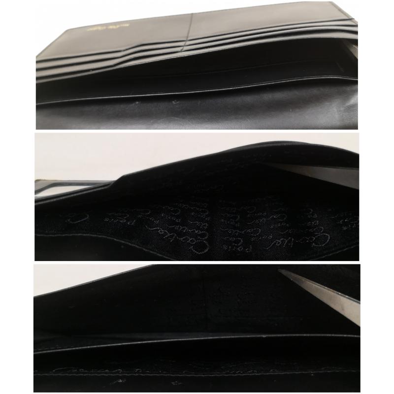 カルティエ Cartier 財布 長財布 マスト ドゥ Must de ライン レザー製 長財布 札入れ - 黒 / ブラック / black メンズ USED 古着 中古 50170402