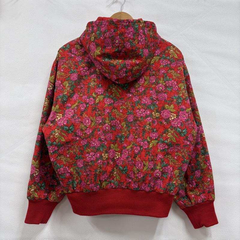 ケンゾー KENZO ジャケット、上着 ジャンパー、ブルゾン 80s 90s OLD ローズ バラ 花柄 キルティング 中綿 ジャケット ジップアップ ブルゾン 日本製 ヴィンテージ 38 花柄 X プリント 赤 / レッド / red X マルチカラー / マルチカラー / multicolor レディース USED 古着 中古 50170403