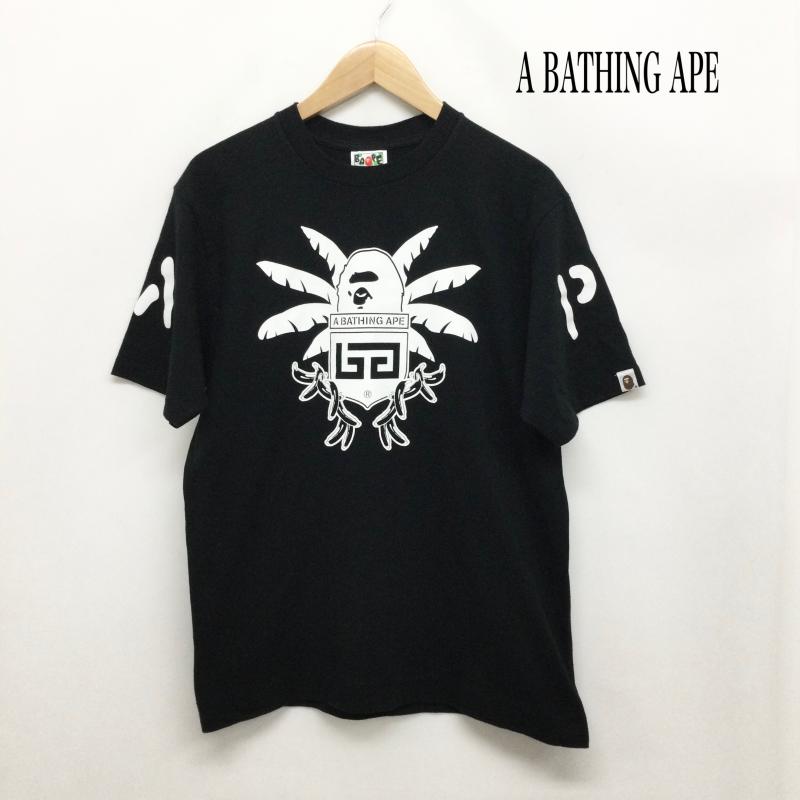 アベイシングエイプ A BATHING APE Tシャツ 半袖 a bathing ape tシャツ M プリント 黒 / ブラック / black メンズ USED 古着 中古 50170429