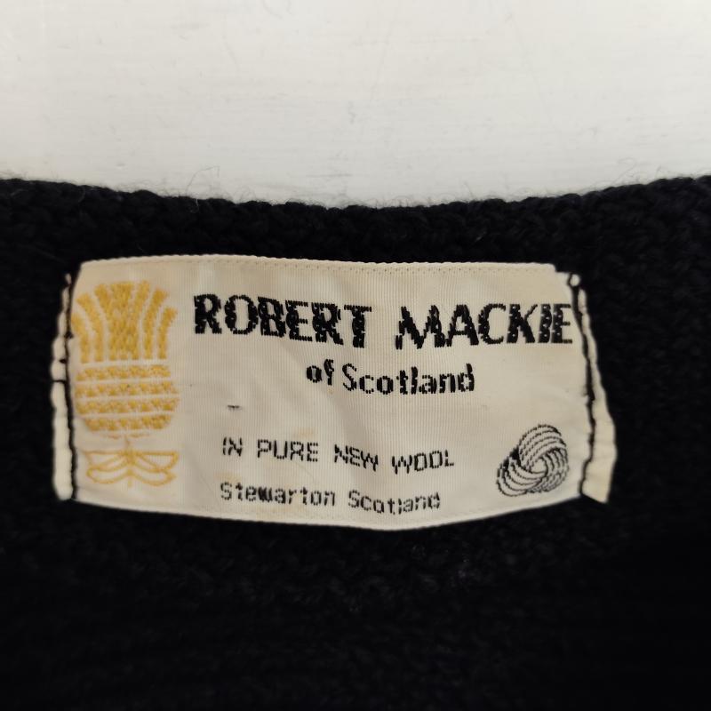 ＵＳＥＤ古着 USED/古着 カーディガン 長袖 ROBERT MACKIE of Scotland ロバートマッキー ヴィンテージ ウール ジップ アップ カーディガン 38 黒 / ブラック / black X 赤 / レッド / red X 白 / ホワイト / white X 水色 / ライトブルー / メンズ USED 古着 中古 50170443
