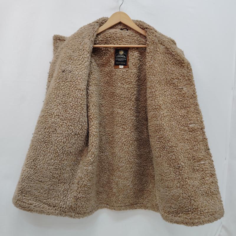 クーパー COOPER コート コート一般 60s 70s ヴィンテージ スエード ボア ランチ コート ダッフル コート 42 茶 / ブラウン / brown X ベージュ / ベージュ / beige メンズ USED 古着 中古 50170444
