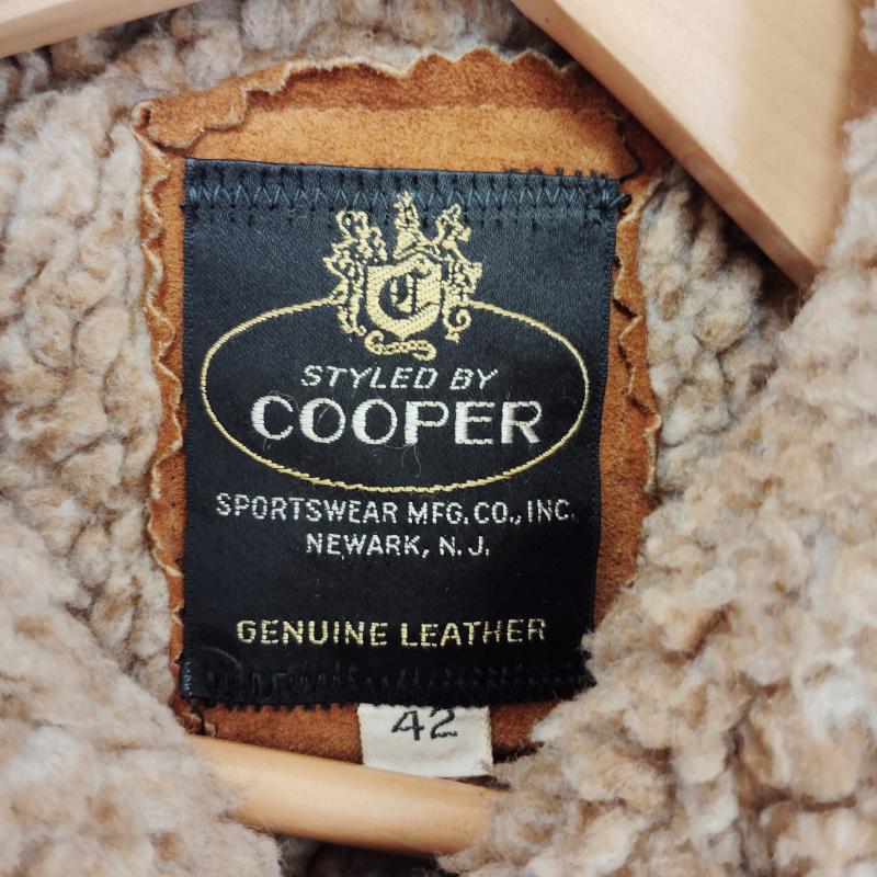 クーパー COOPER コート コート一般 60s 70s ヴィンテージ スエード ボア ランチ コート ダッフル コート 42 茶 / ブラウン / brown X ベージュ / ベージュ / beige メンズ USED 古着 中古 50170444
