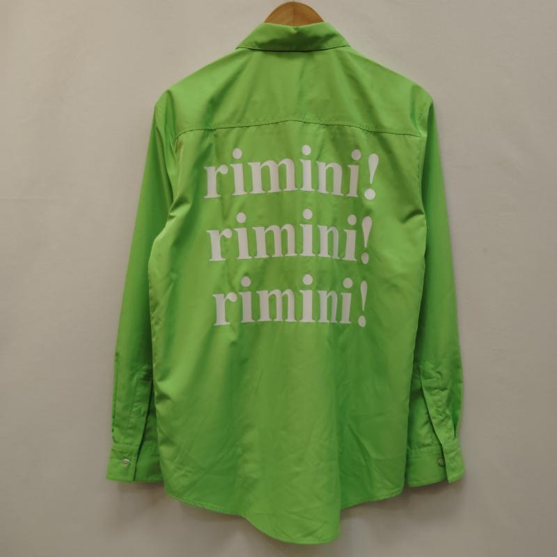 エムエスジーエム MSGM シャツ、ブラウス 長袖 ドレス シャツ バック デカ ロゴ プリント タグ付き - 黄緑 / イエローグリーン / メンズ USED 古着 中古 50170459