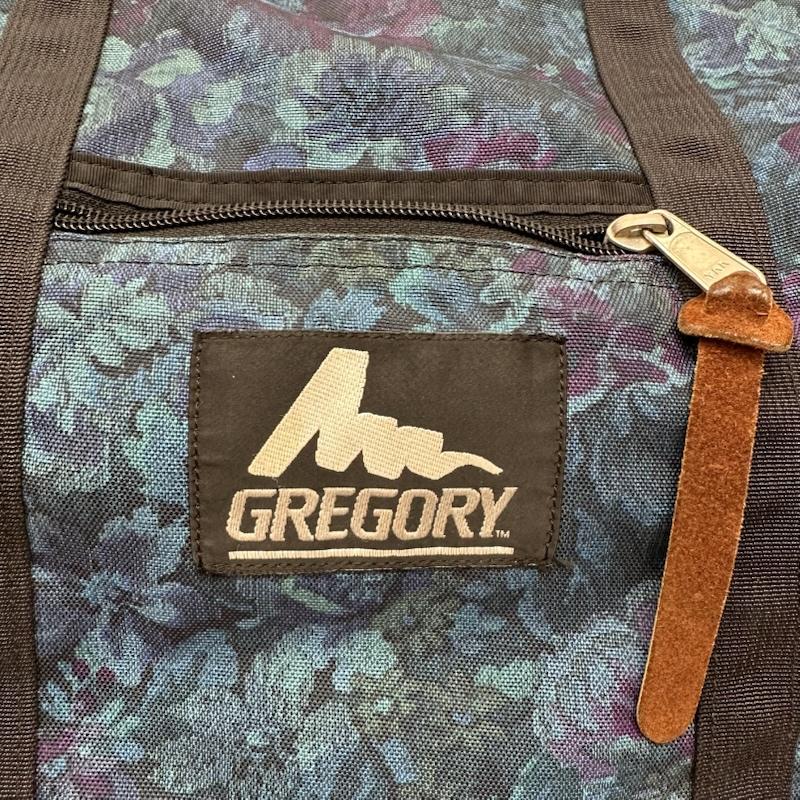 グレゴリー GREGORY トートバッグ トートバッグ USA製 旧ロゴ 花柄 ブルータペストリー フローラルシリーズ トートバッグ - 青 / ブルー / blue X 黒 / ブラック / black メンズ USED 古着 中古 50170462