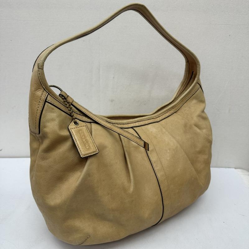 コーチ COACH ハンドバッグ ハンドバッグ エルゴ レザー プリーテッド ラージ ホーボー ハンドバッグ 12236 - ベージュ / ベージュ / beige レディース USED 古着 中古 50170493