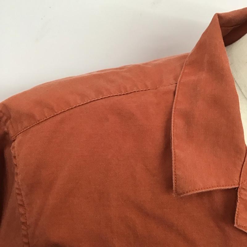 カーハート Carhartt シャツ、ブラウス 半袖 半袖シャツ 前ボタンシャツ カジュアルシャツ M ロゴ、文字 橙 / オレンジ /  メンズ USED 古着 中古 10125749