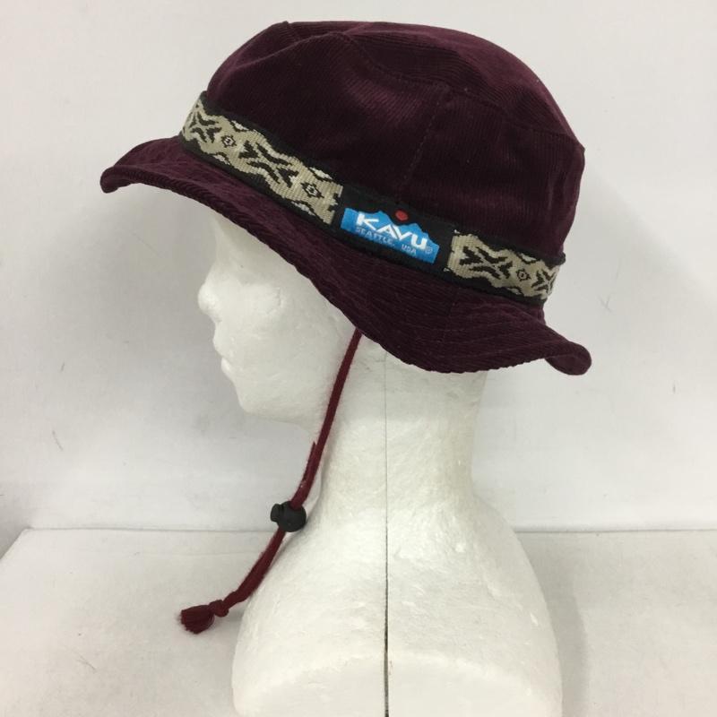 カブー KAVU 帽子 ハット コードバケットハット コーデュロイ ロゴ、文字 ボルドー / ボルドー /  レディース USED 古着 中古 10129587