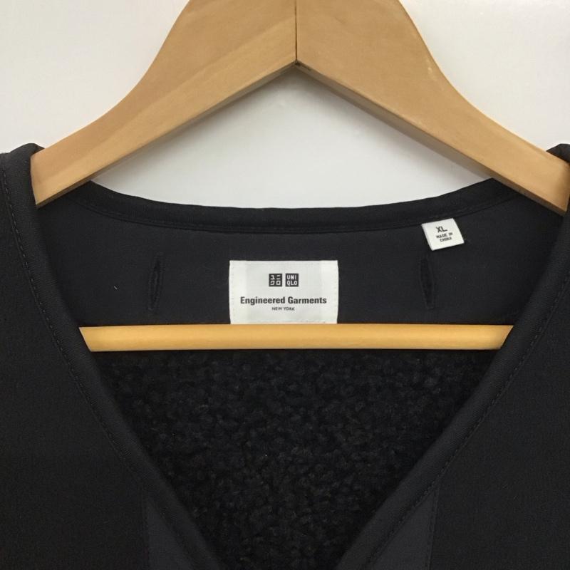 ユニクロ UNIQLO ジャケット、上着 ジャケット、ブレザー 341-423112 EngineeredGarments 19aw ノーカラーフリースコート XL 無地 紺 / ネイビー /  メンズ USED 古着 中古 10144603