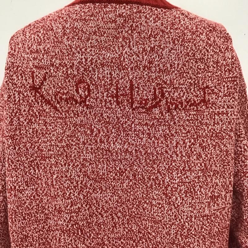 カールヘルム KARLHELMUT ニット、セーター 長袖 長袖ニットカットソー ニット セーター クルーネックニット ロゴ、文字 白 / ホワイト / X 赤 / レッド /  レディース USED 古着 中古 10108829