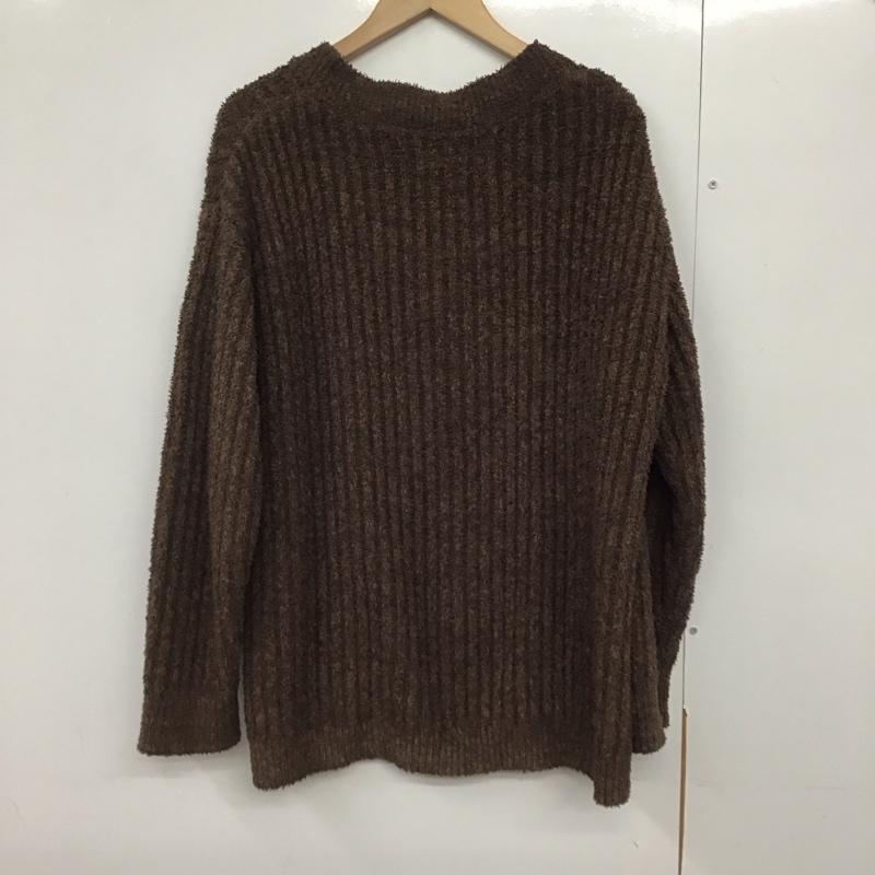 ジェラートピケ gelato pique ニット、セーター 長袖 PWNT241056 ベビモコメランジリブプルオーバー パジャマ ルームウェア ONE SIZE 無地 茶 / ブラウン /  レディース USED 古着 中古 10142249