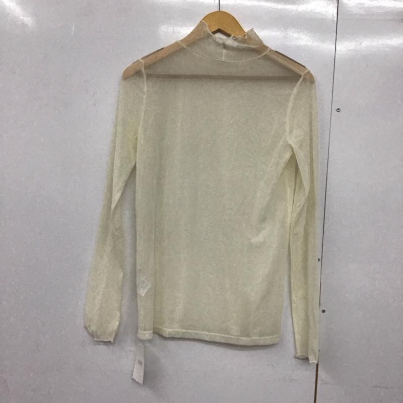 ローリーズファーム LOWRYS FARM カットソー 長袖 ハイネック チュール タグ付 FREE 無地 白 / ホワイト /  レディース USED 古着 中古 10144541